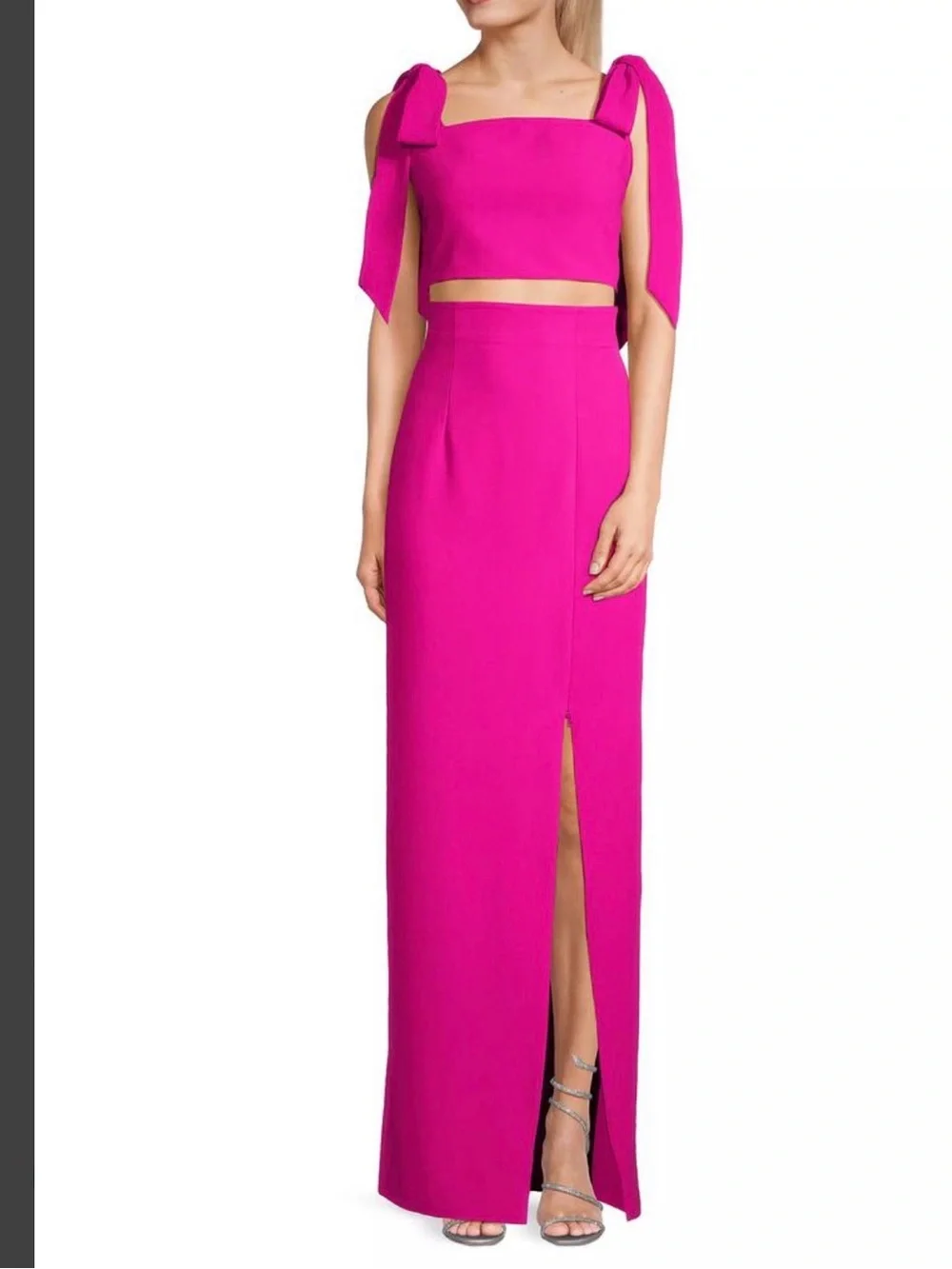 Black Halo Pink Clayton 2 piece gown - Picture 3 of 5